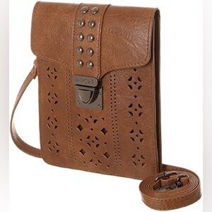 Minicat Inicat RFID Blocking Brown Small Crossbody Bag